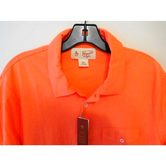 Original Penguin Men New Short Sleeve Pocket Slub Polo Large L - Picture 3 of 4
